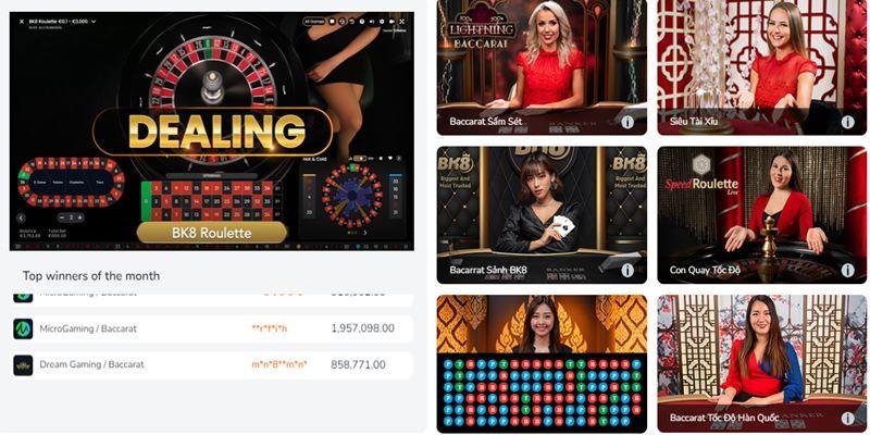 Roulette BK8 là trò chơi ăn khách đem lại giây phút hồi hộp